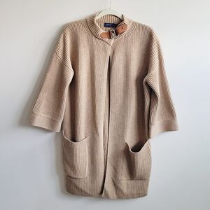 Polo Ralph Lauren Wool Buckle Collar Coat Cardigan Sweater